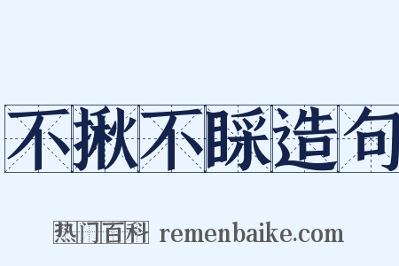 不揪不睬造句是什么意思的图片